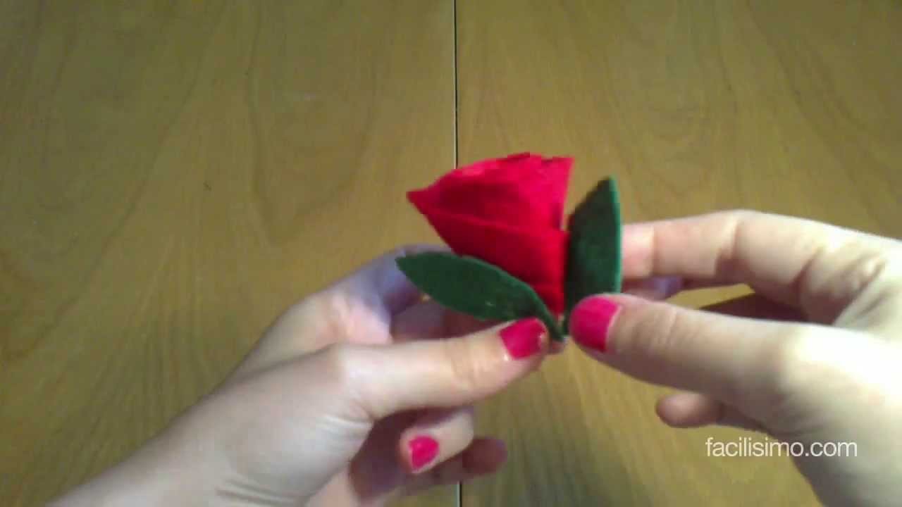 Cómo hacer una rosa con fieltro | facilisimo.com