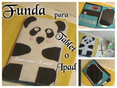 Funda para Tablet o Ipad Celular móvil Carcasa de Panda DIY Material Reciclado.iPad Case