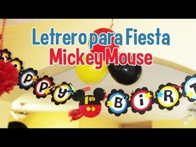 Letrero de Cumpleaños de Mickey Mouse