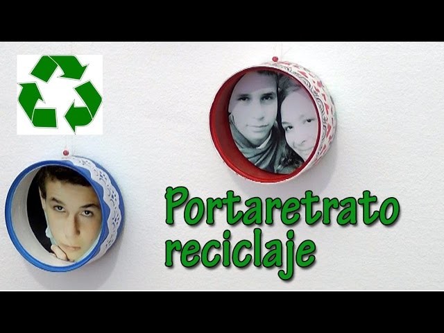 Manualidades de reciclaje - Portaretratos circular - Manualidades para todos