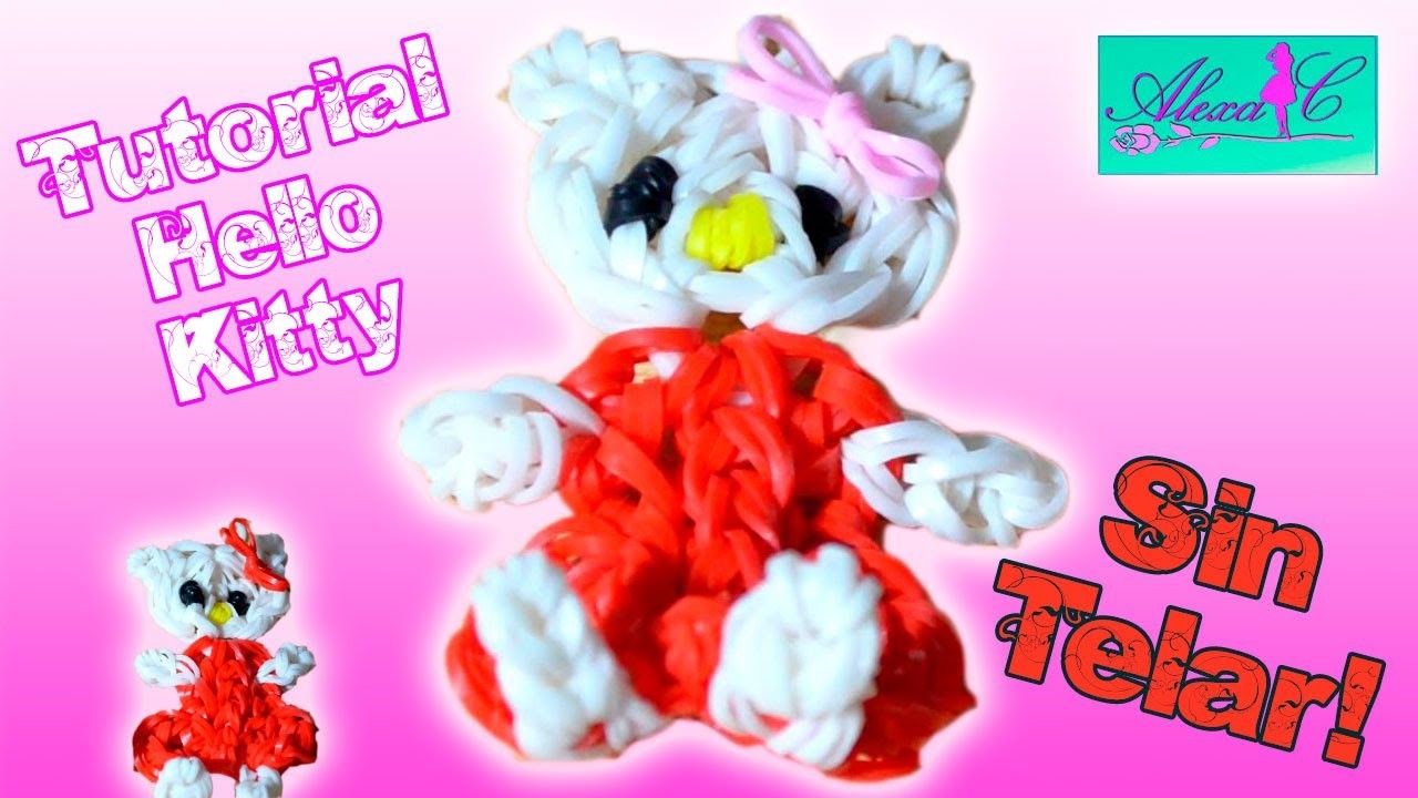 ♥ Tutorial: Hello Kitty de gomitas (sin telar) ♥