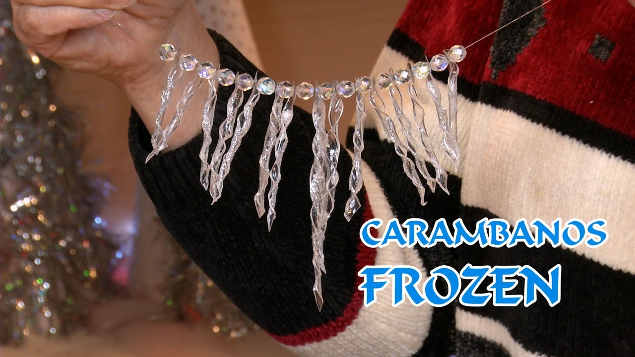 Carambanos y Collar Frozen y Decoracion Arbol Navidad PET