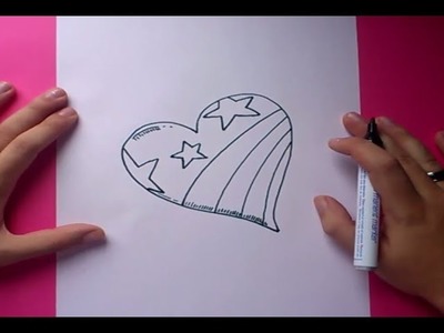 Como dibujar un corazon paso a paso 3 | How to draw a heart 3