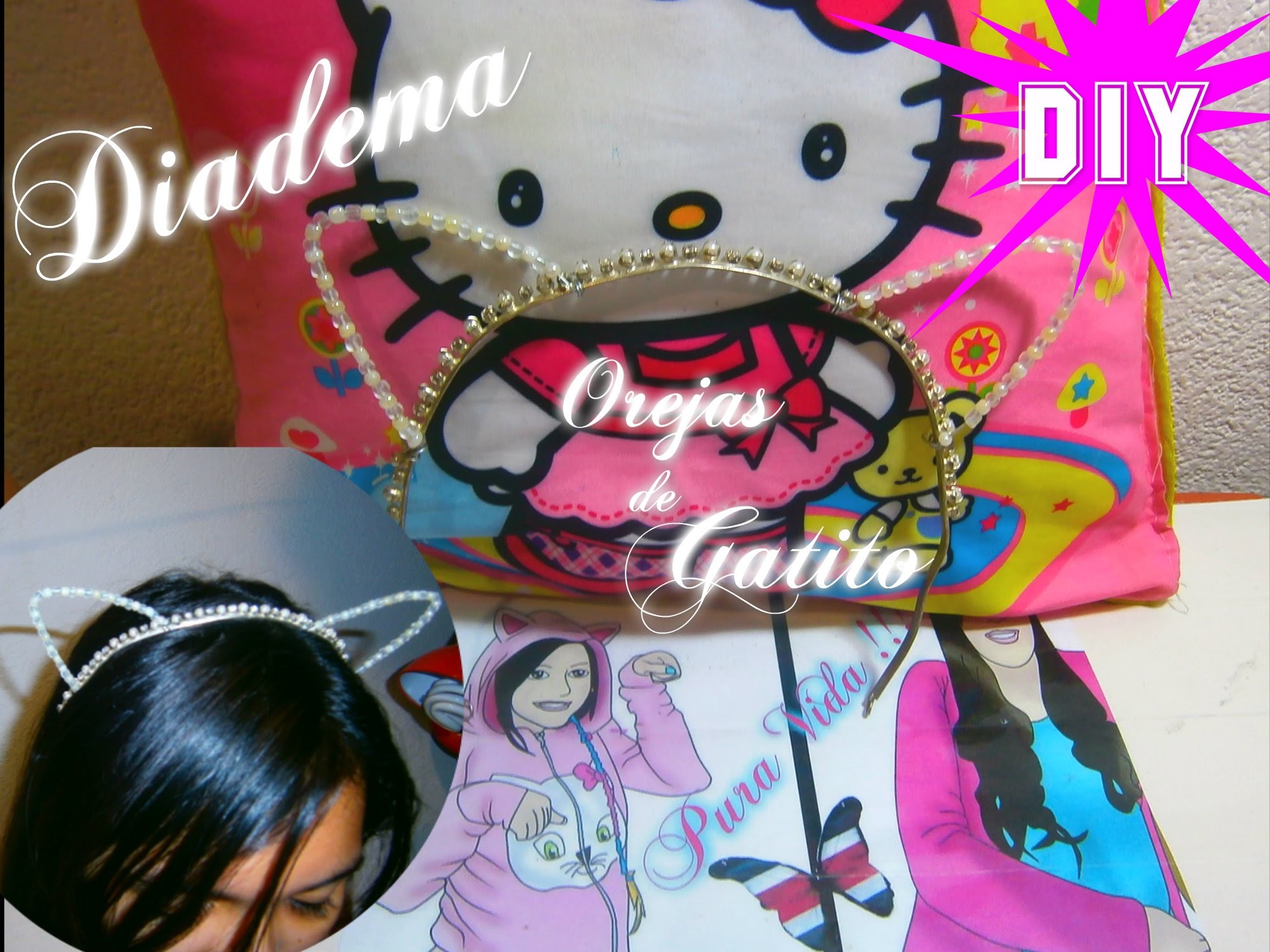Diadema Orejas de Gatito (neko). DIY: Taylor Swift Inspired Cat Ears Headband