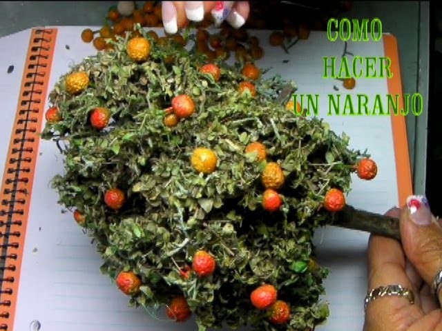 DIY COMO HACER UN NARANJO PARA EL BELÉN, PESEBRE - HOW TO MAKE AN ORANGE TREE FOR BELÉN