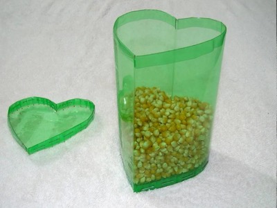 Caja en forma de corazón hecha con botellas de PET - vídeo completo  - Trabajos manuales