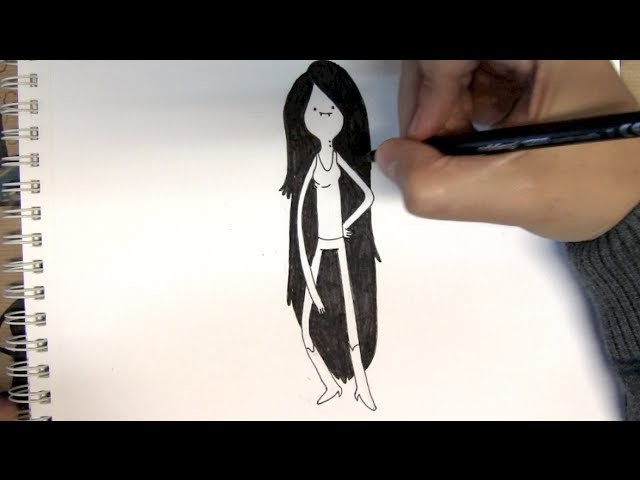 Cómo dibujar a Marceline Abadeer de Hora de Aventura - Dibujos para Pintar