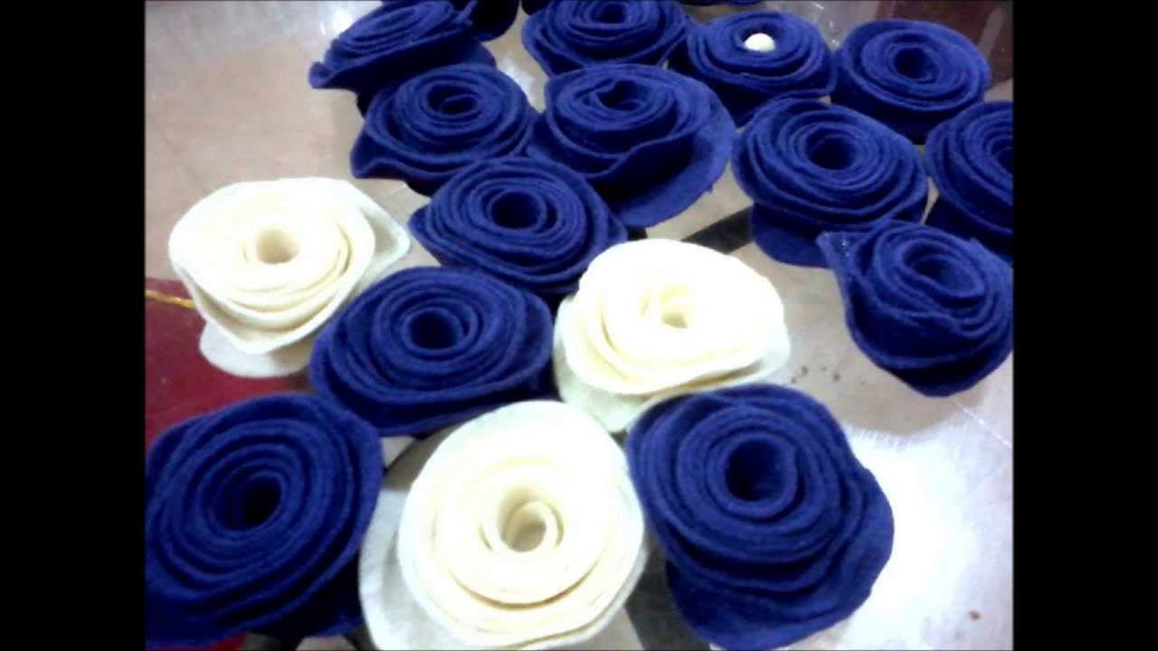 COMO HACER FLORES DE FIELTRO