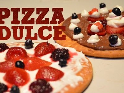PIZZA DULCE SIN HORNO MUY FÁCIL | Recetas de postres ¿Como hacer pizza dulce? | Recetas fáciles