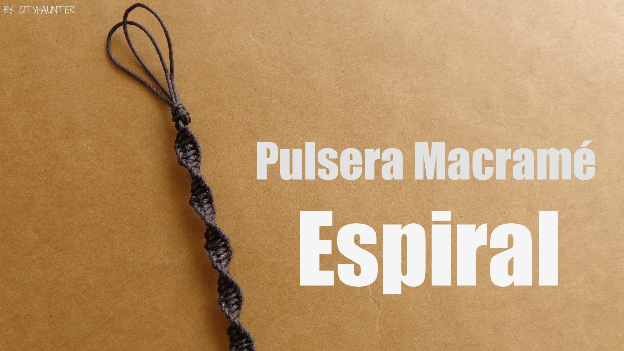 Pulsera Macrame: Espiral. Pulseras de hilo