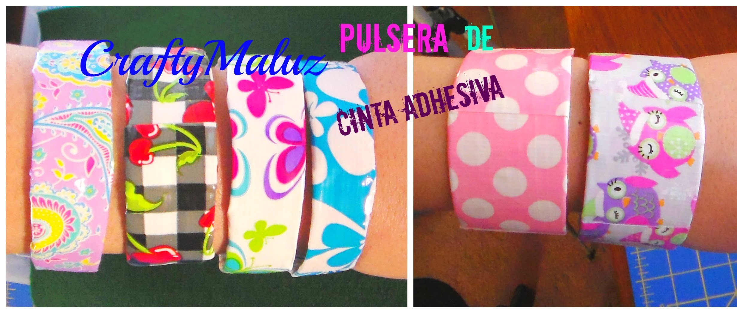 Tutoriales:♥:pulsera de cinta adhesiva decorativa