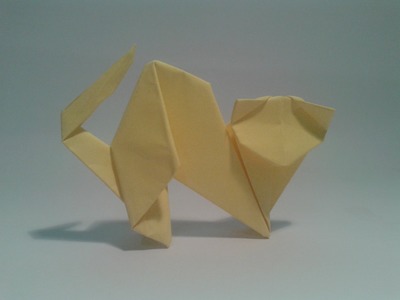 Como hacer un gato de papel facil (origami)