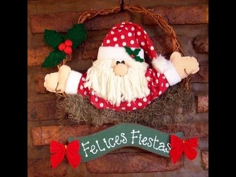 Hecho En Casa: Como Hacer Papa Noel (Tela Y Fieltro) - Silvana Cocina Y Manualidades