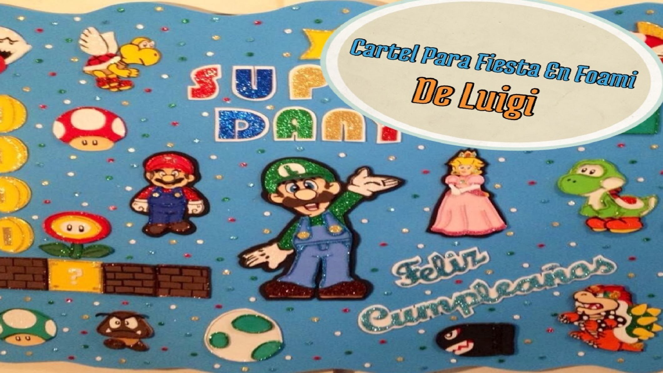 Cartel Para Fiesta De Luigi (( Mario Bros. ))