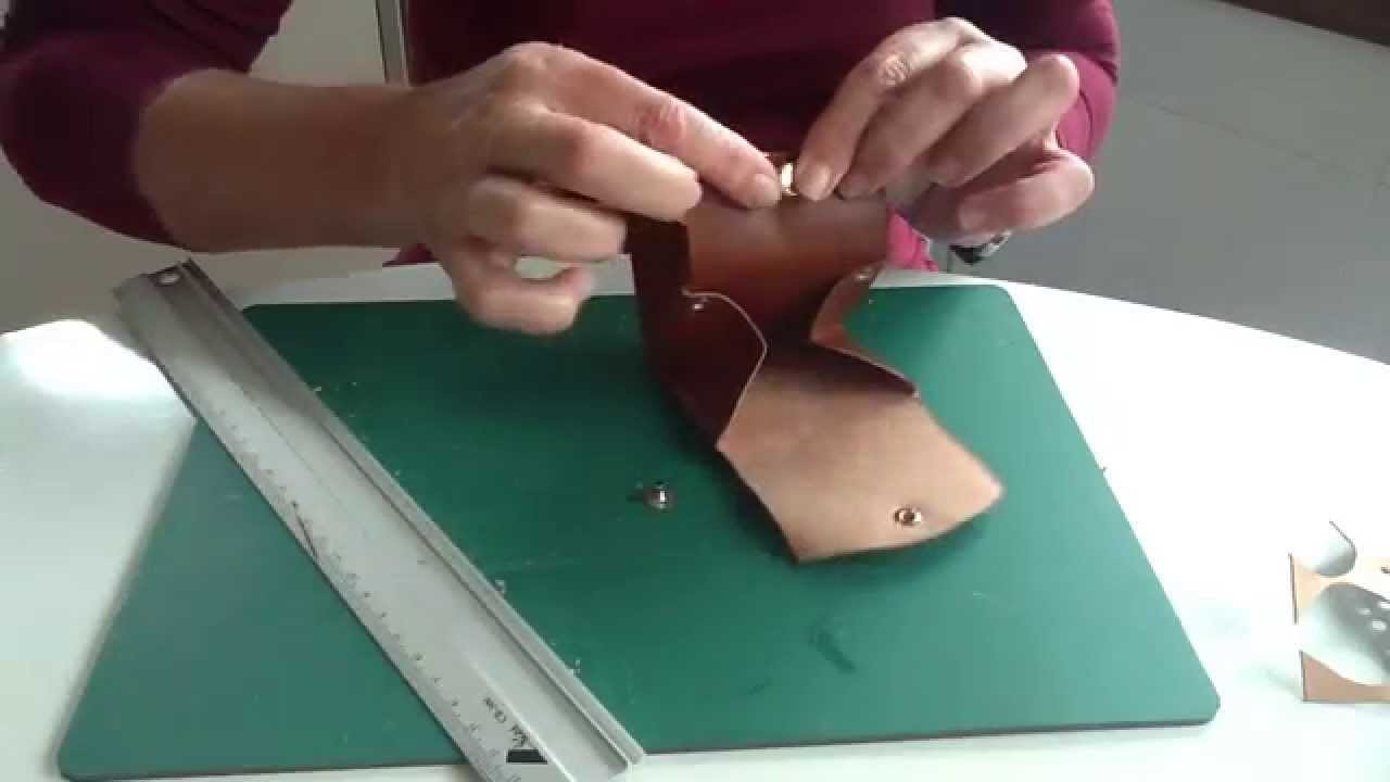 Como hacer un monedero de cuero sencillo y práctico.