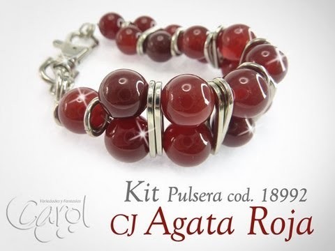 KIT 18992 Kit pulsera CJ agata roja x und