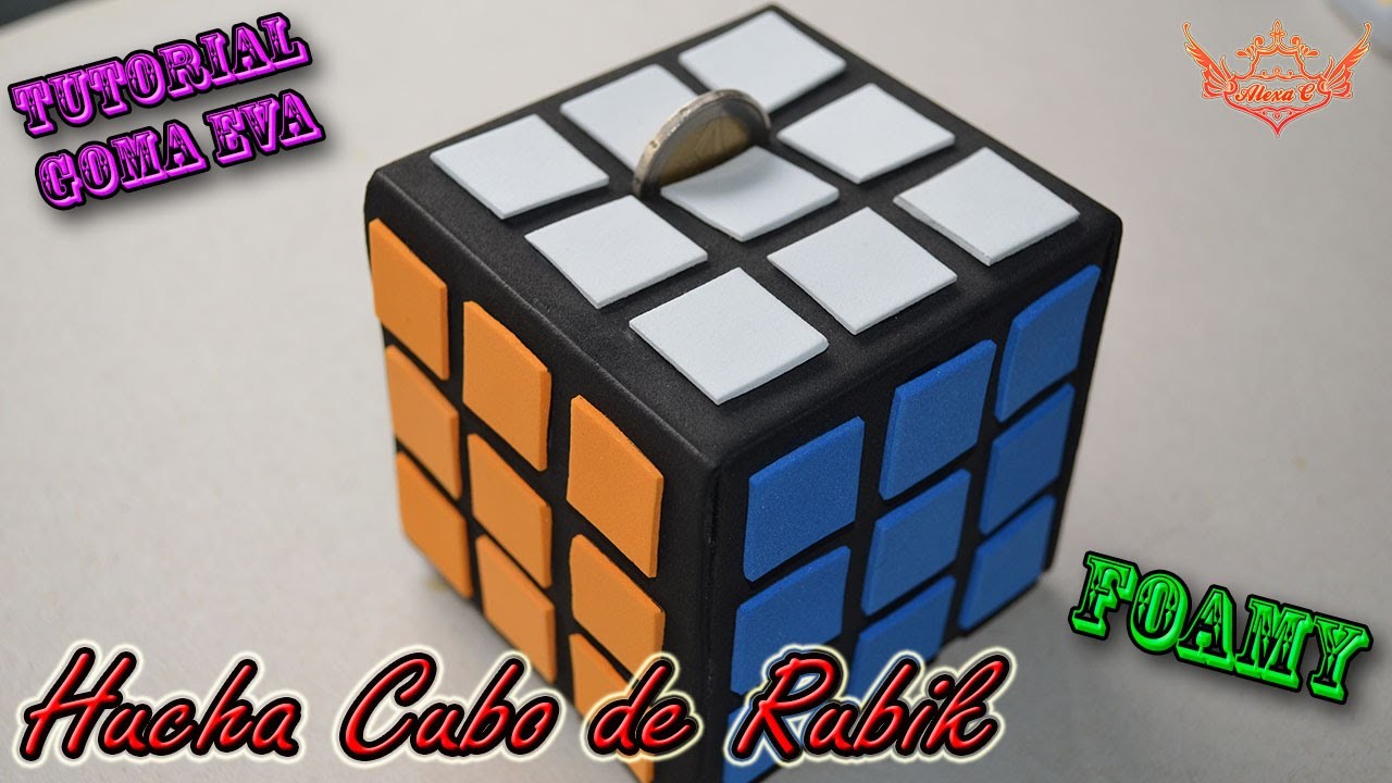 ♥ Tutorial: Hucha cubo de Rubik de Goma Eva (Foamy) ♥