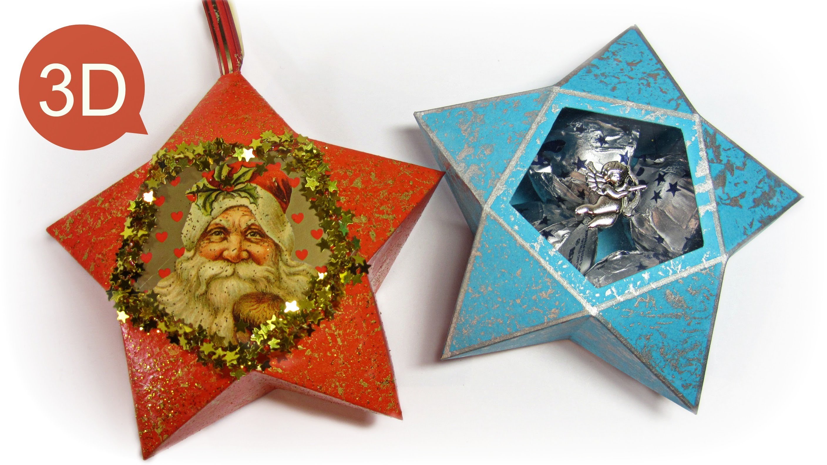 Adornos de Navidad: Cómo hacer estrellas de papel y para hacer regalos.