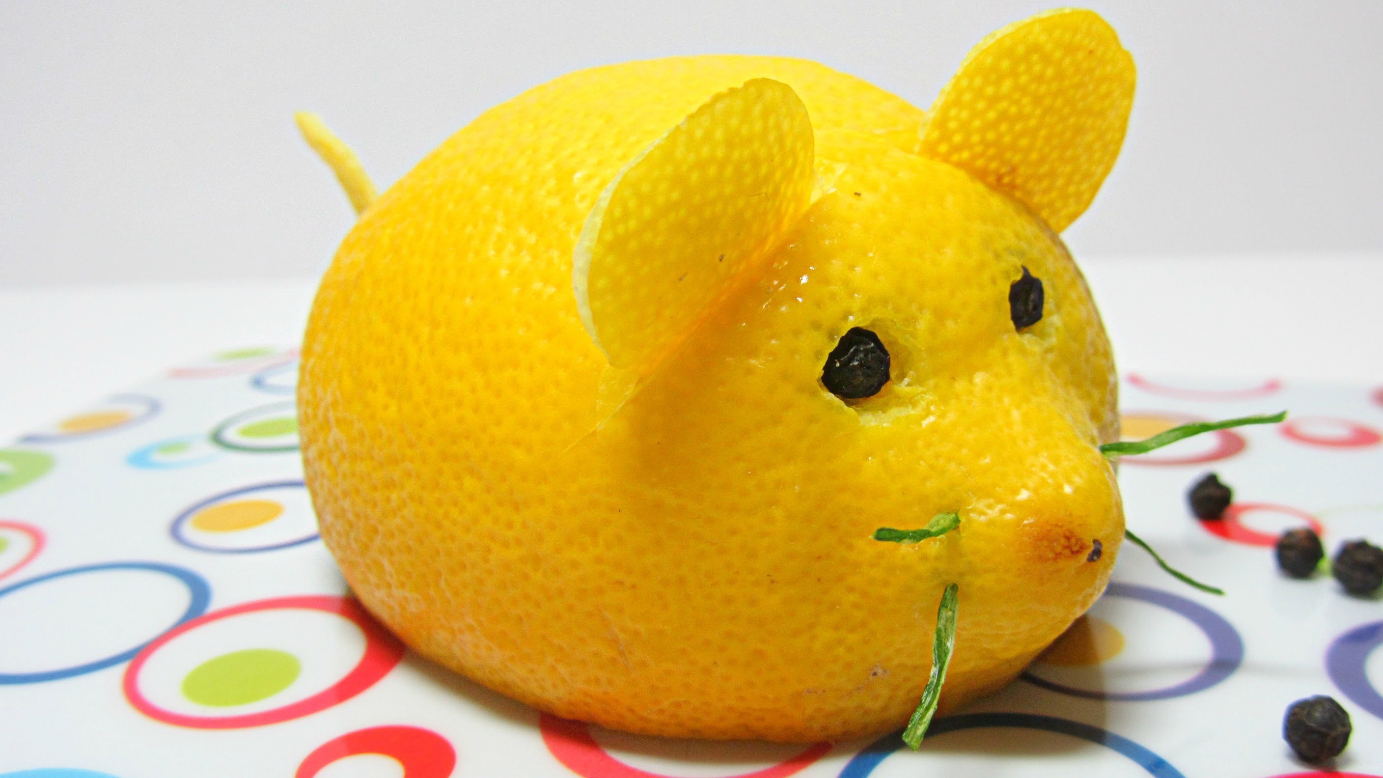Cocina: Cómo hacer un ratón limón. Mouse lemon.
