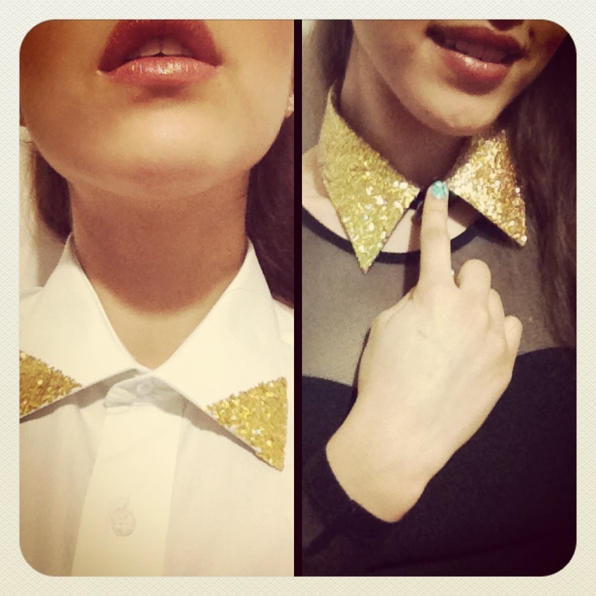 DIY♡ Glitter Collar. Cuello fashion.