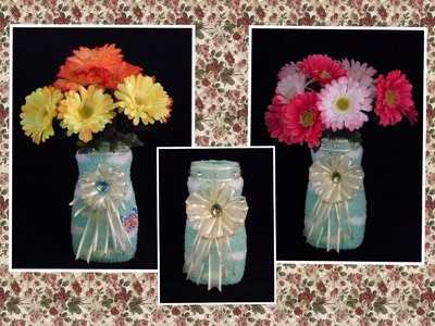 FLORERO HECHO CON MATERIAL RECICLABLE .- HOW TO MAKE A RECYCLED VASE .