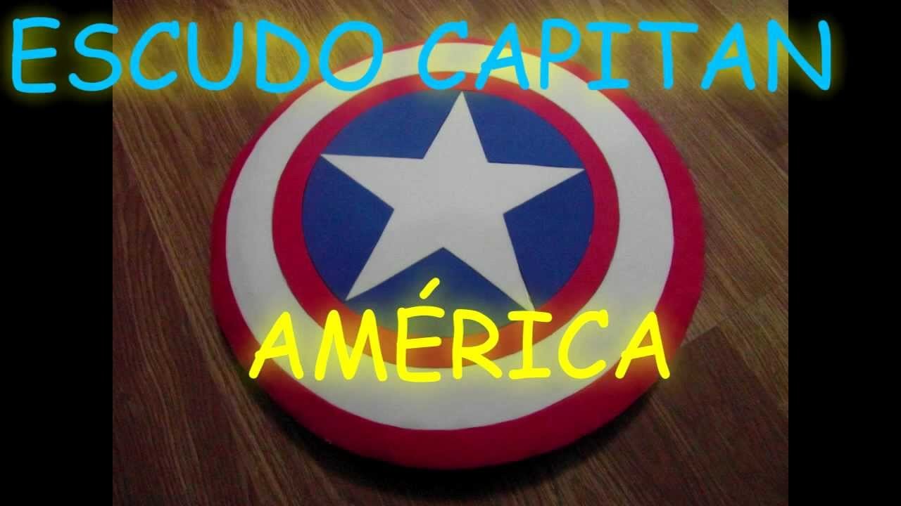 MANUALIDADES-Escudo del Capitán América de goma eva (foami)."shield of Captain America"