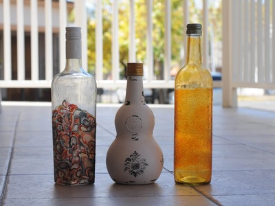 Reciclar Botellas - Pintura sobre vidrio