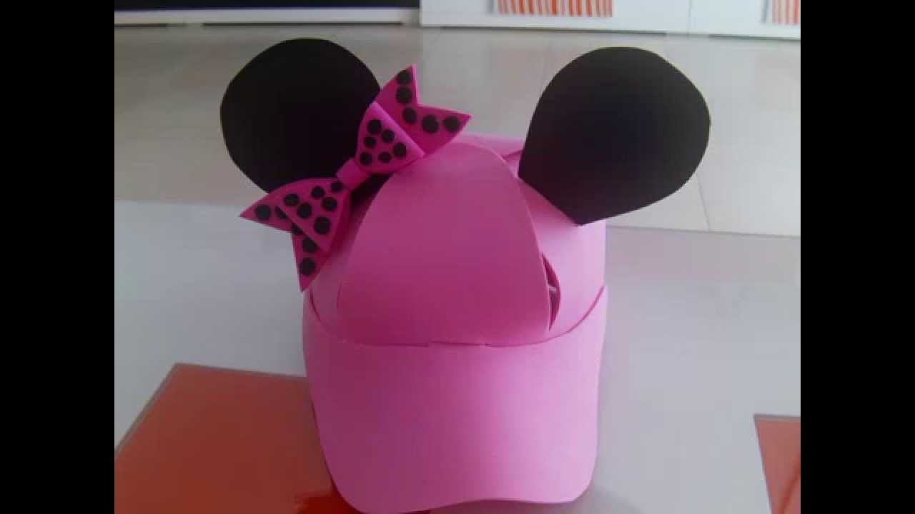 Tutorial Gorra de Minnie Mouse con plantilla
