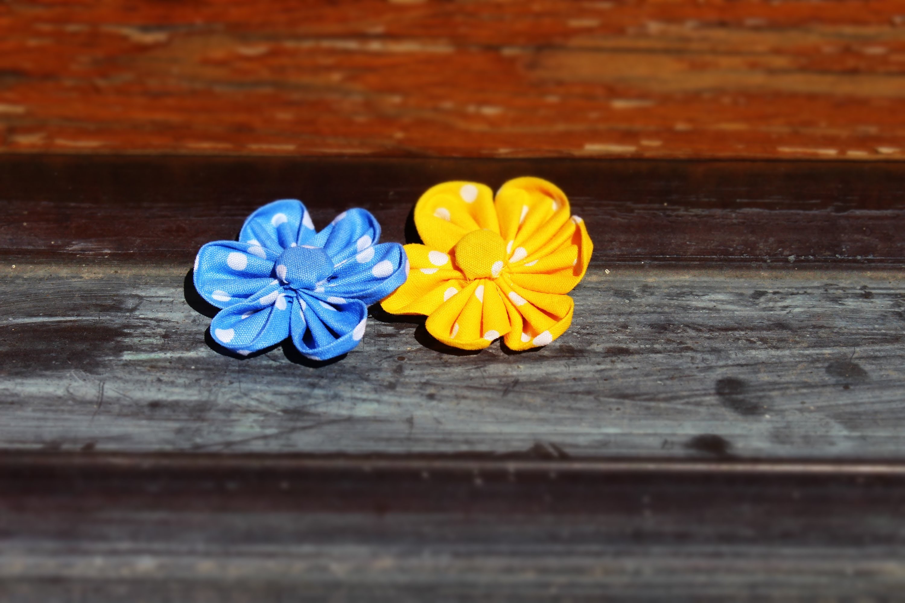 DIY: ❀ Cómo hacer flores de tela (Kanzashi) ❀