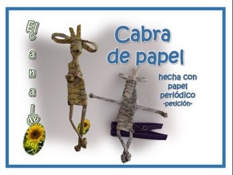 CABRA DE PAPEL hecha con papel periódico - PAPER GOAT made with newspaper