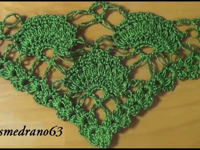 Chal verde a crochet