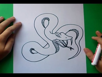Como dibujar una serpiente paso a paso 6 | How to draw a snake 6