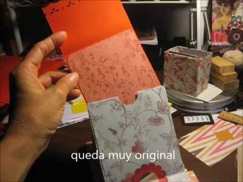 Como hacer un mini album con sobres usados
