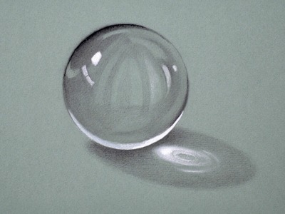 Dibujando vidrio: cómo dibujar una esfera de cristal - Arte Divierte.