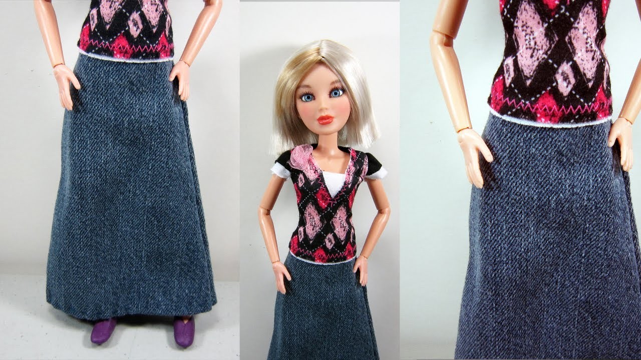 Manualidades para muñecas: Como hacer una falda para muñecas