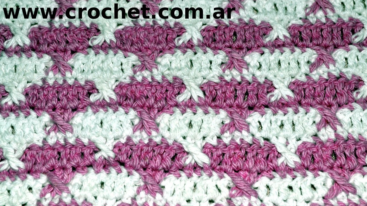 Punto Fantasía N° 43 en tejido crochet tutorial paso a paso.