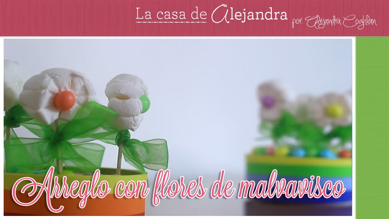 Arreglo Con Flores de Malvavisco - DIY- Marshmallow Flowers