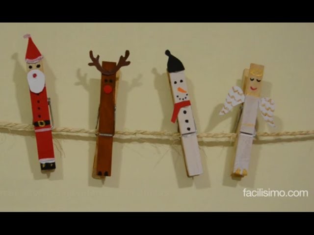Cómo hacer adornos navideños con pinzas | facilisimo.com