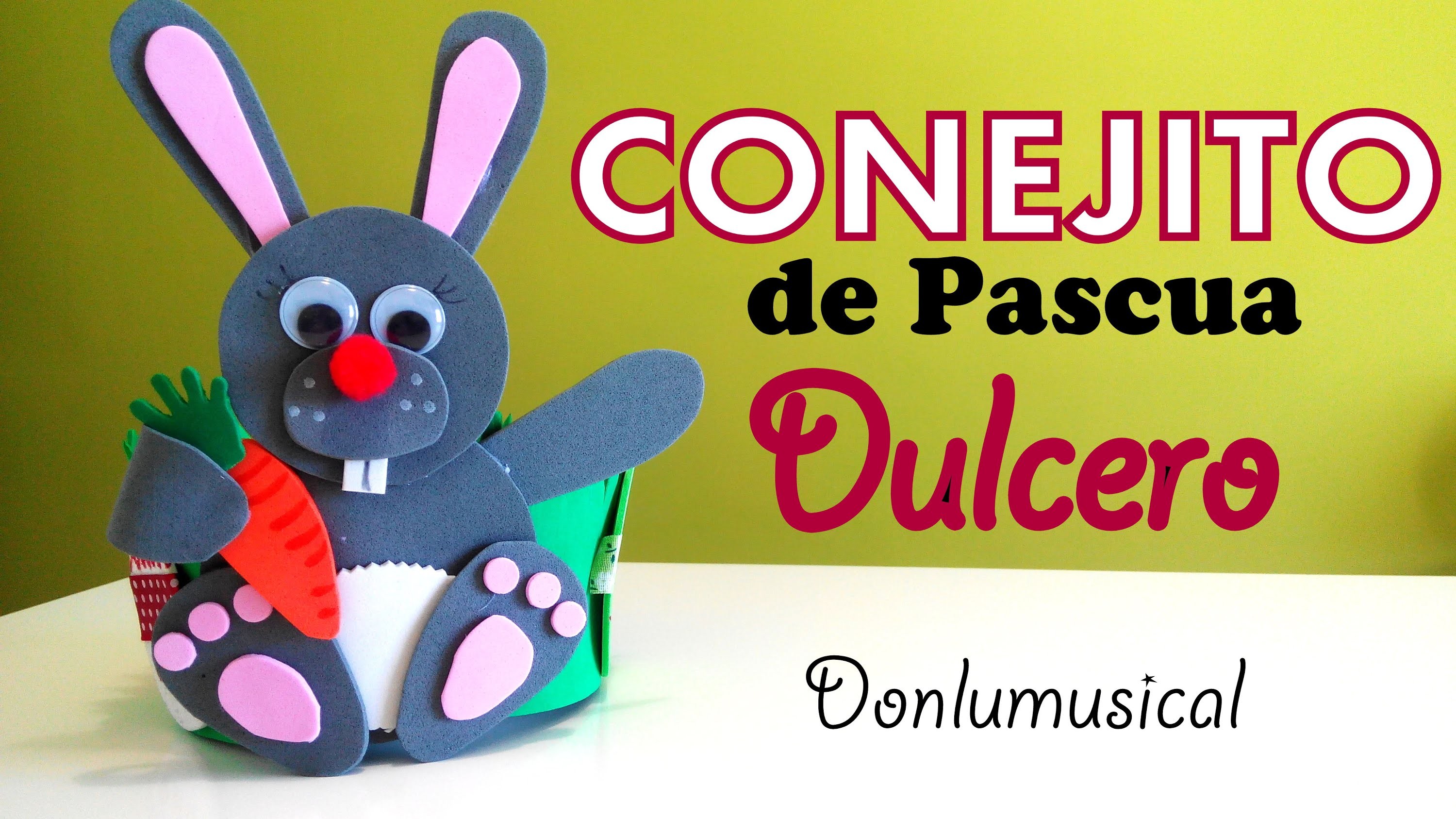DIY Conejito dulcero de Pascua. Easter bunny