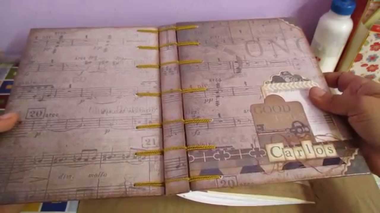 Libreta Vintage con encuadernación Belga.Cristina su-Perú