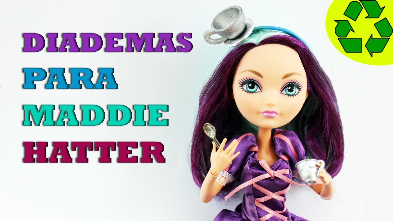 Manualidades para Muñecas: Tutorial de Diademas para Madeline Hatter - Fácil