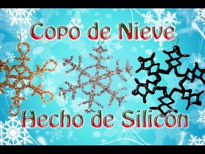 Adorno Navideño, Copos de Nieve escarchados hechos de silicón --DIY