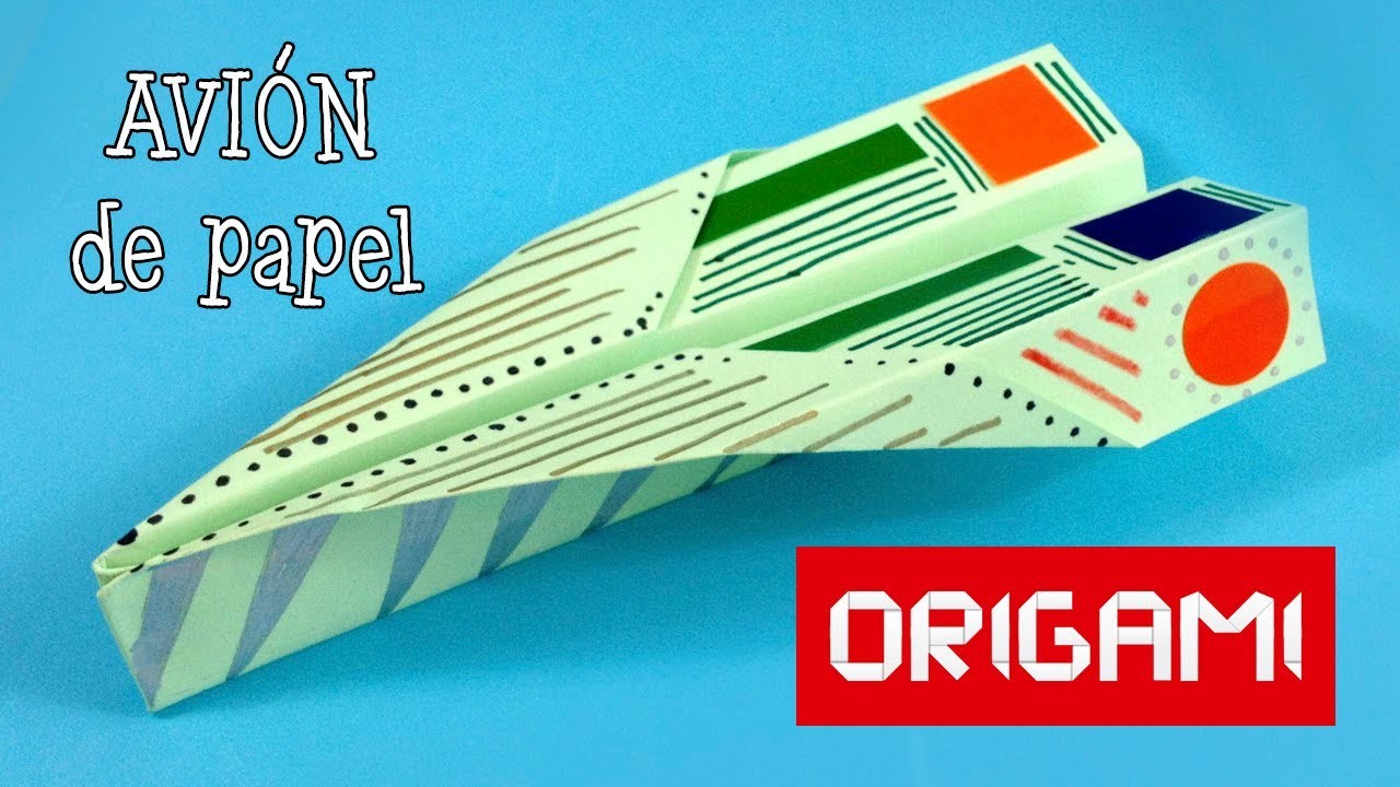 Avión de papel fácil - Papiroflexia. Origami