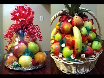 Como hacer canastas de fruta para regalo o para padrinos - 2 diferentes - La receta de la abuelita