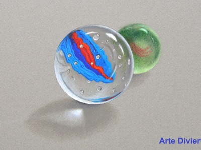 Dibujando vidrio o cristal: cómo dibujar canicas - Arte Divierte.