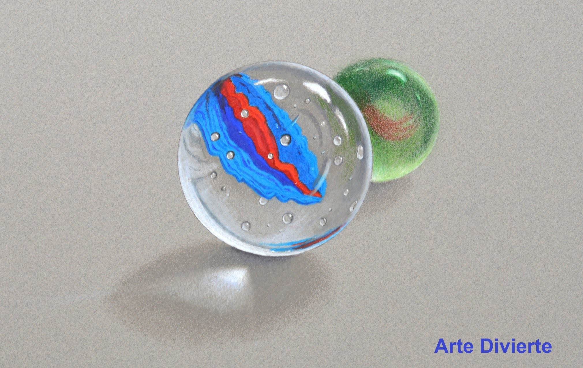 Dibujando vidrio o cristal: cómo dibujar canicas - Arte Divierte.