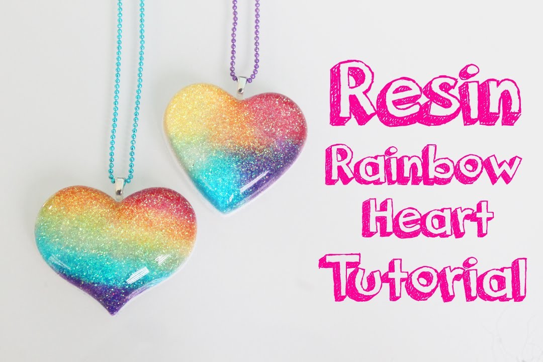 Tutorial de resina: Corazon de arcoiris - Resin tutorial: Rainbow heart charm