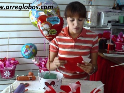 Arreglo con globos para aniversario www.arreglobos.com