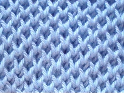 Cómo Tejer Punto Panal-Honeycomb Brioche Stitch 2 Agujas (265)