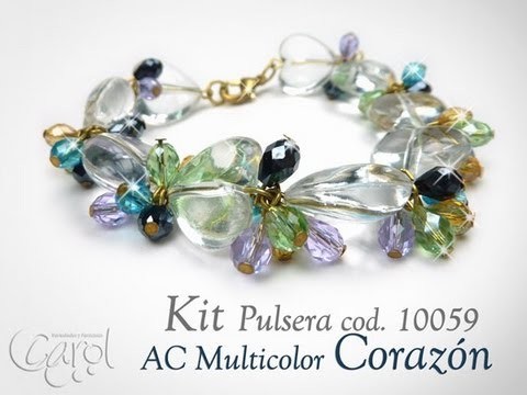 KIT 10059 Kit Pulsera AC multicolor corazon x und